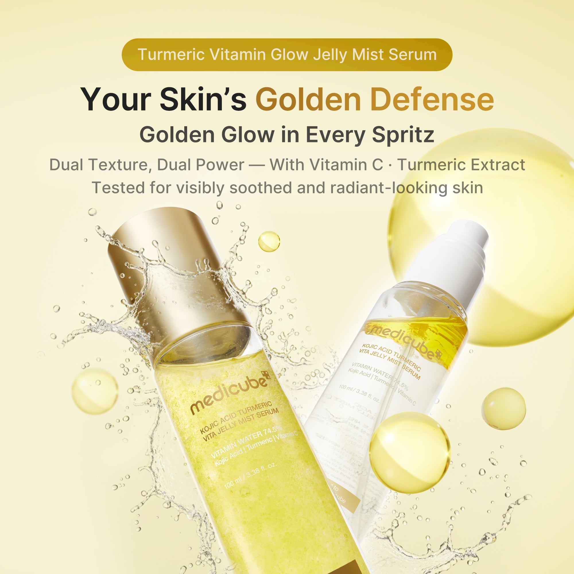 Kojic Acid Turmeric Vitamin Gold Jelly Mist Serum - Daily Glow Essential