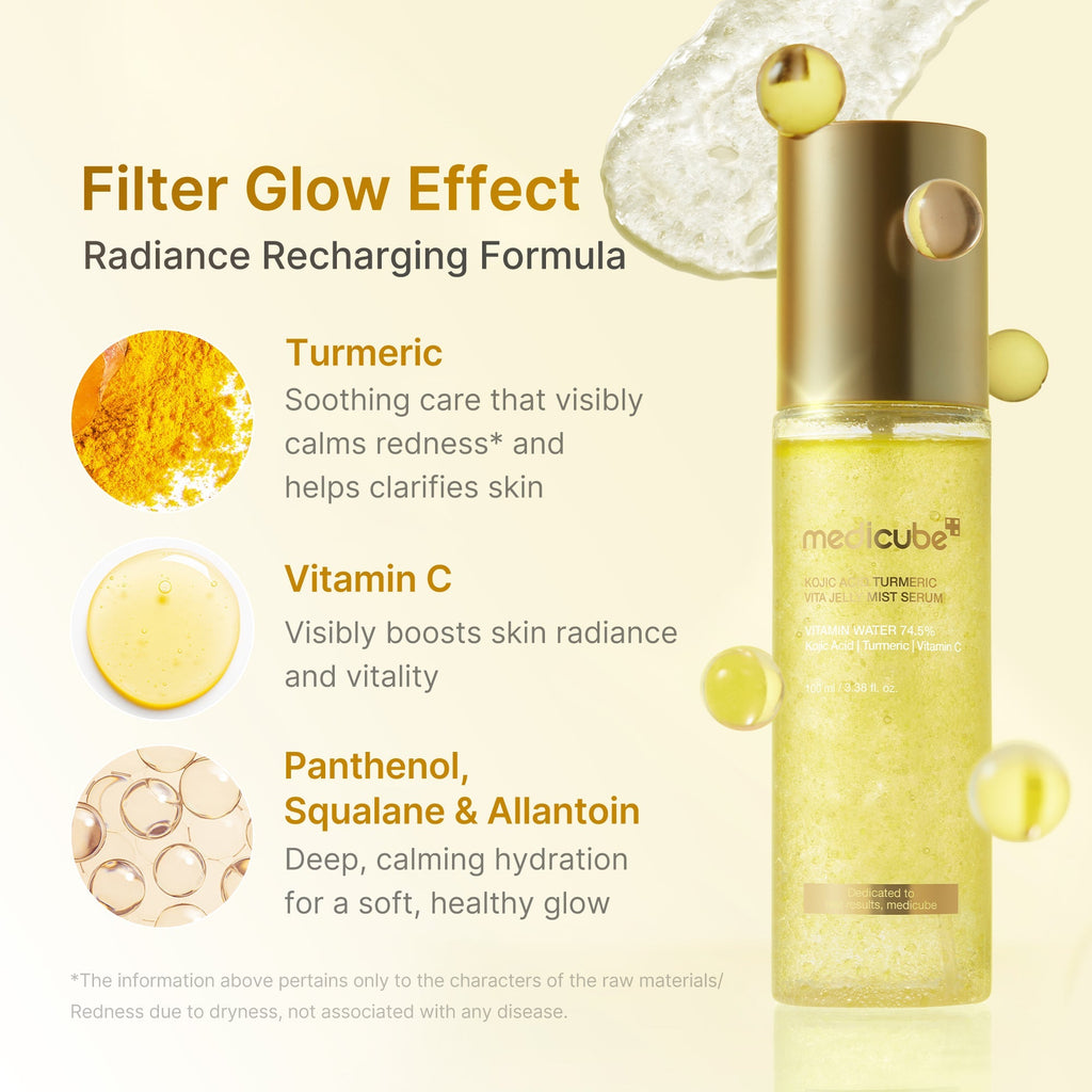 Kojic Acid Turmeric Vitamin Gold Jelly Mist Serum - Daily Glow Essential