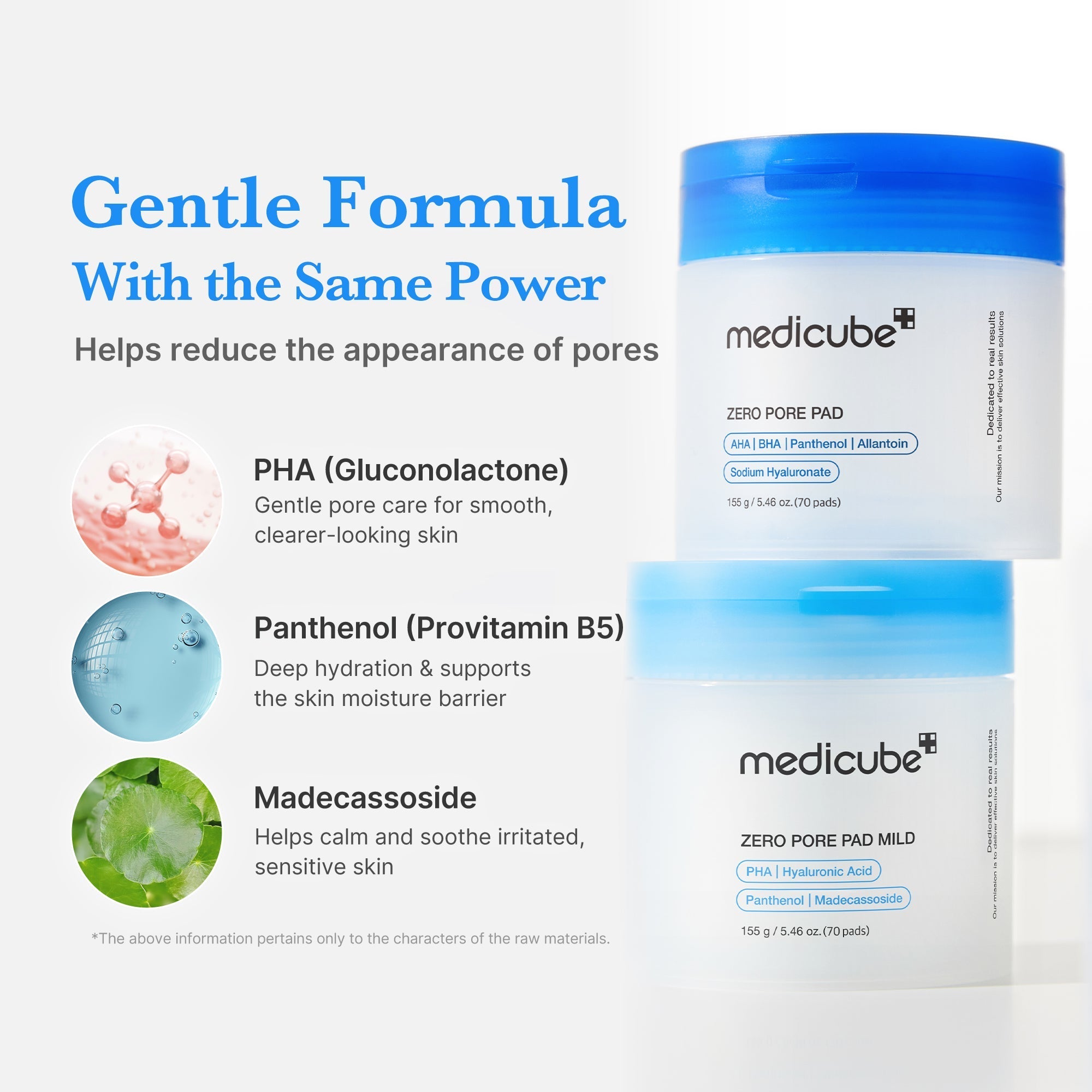 Zero Pore Madecassoside Pads (Mild) - Skin Care Ready