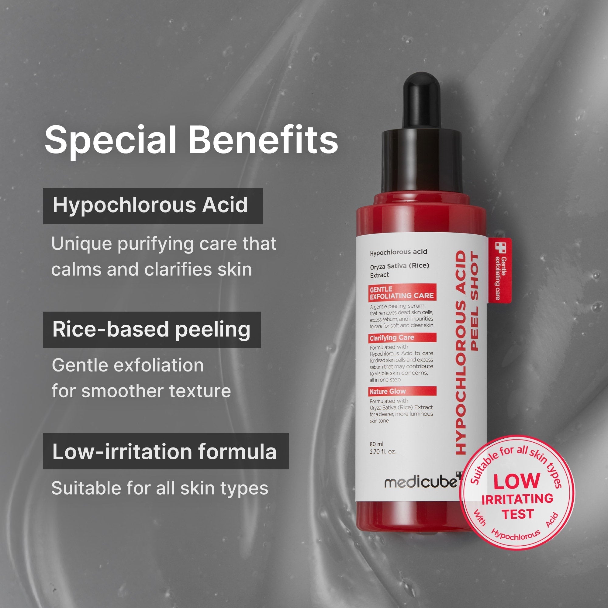 Hypochlorous Acid Rice Peel Shot - Easy Glow Routine
