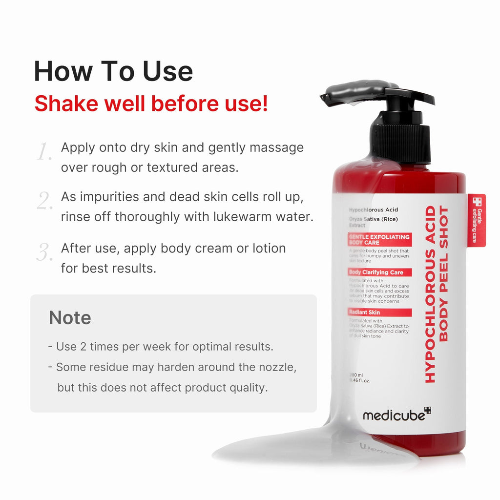 Hypochlorous Acid Rice Body Peel Shot - Skin Care Ready