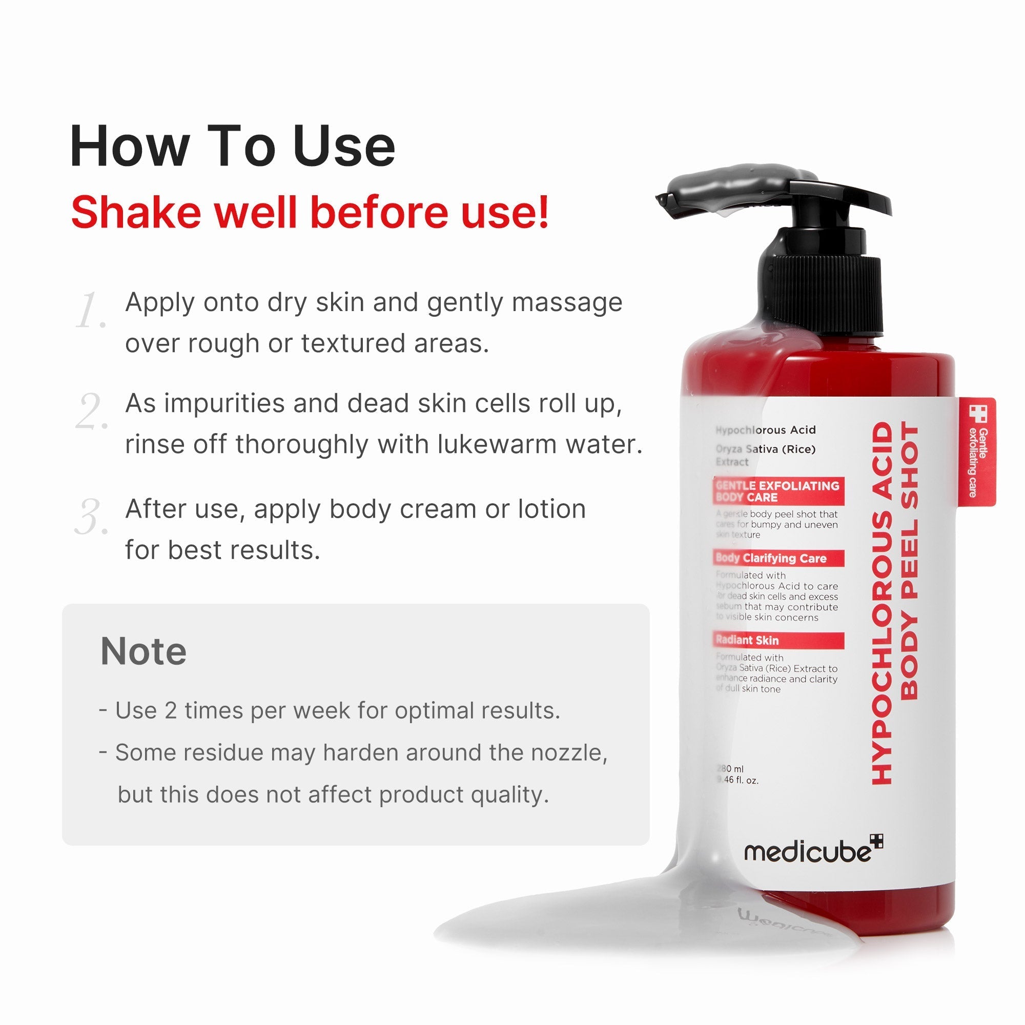 Hypochlorous Acid Rice Body Peel Shot - Skin Care Ready