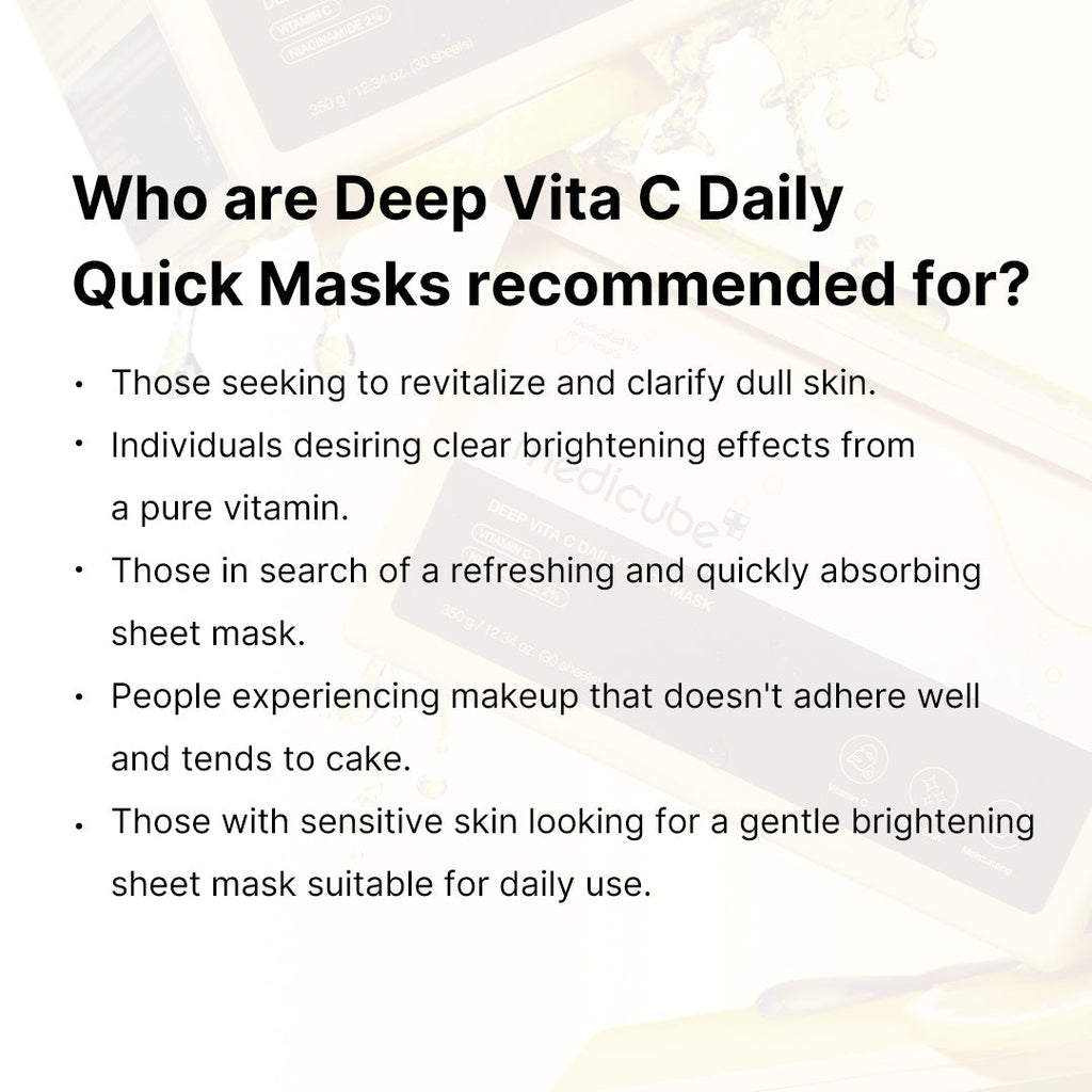 [GIFT] Deep Vita C Daily Quick Masks - medicube.us