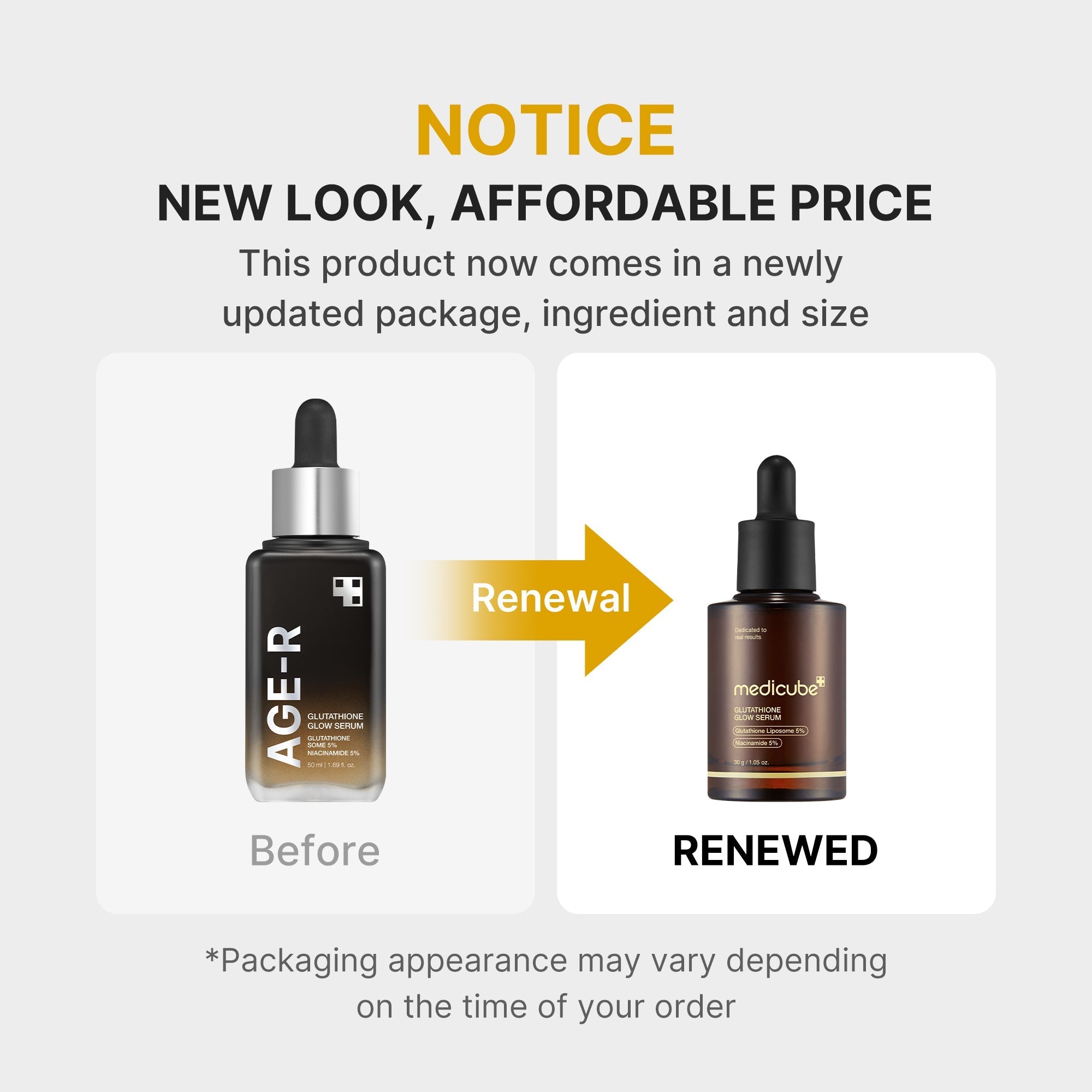 AGE-R Glutathione Glow Serum - Smooth-Looking Skin