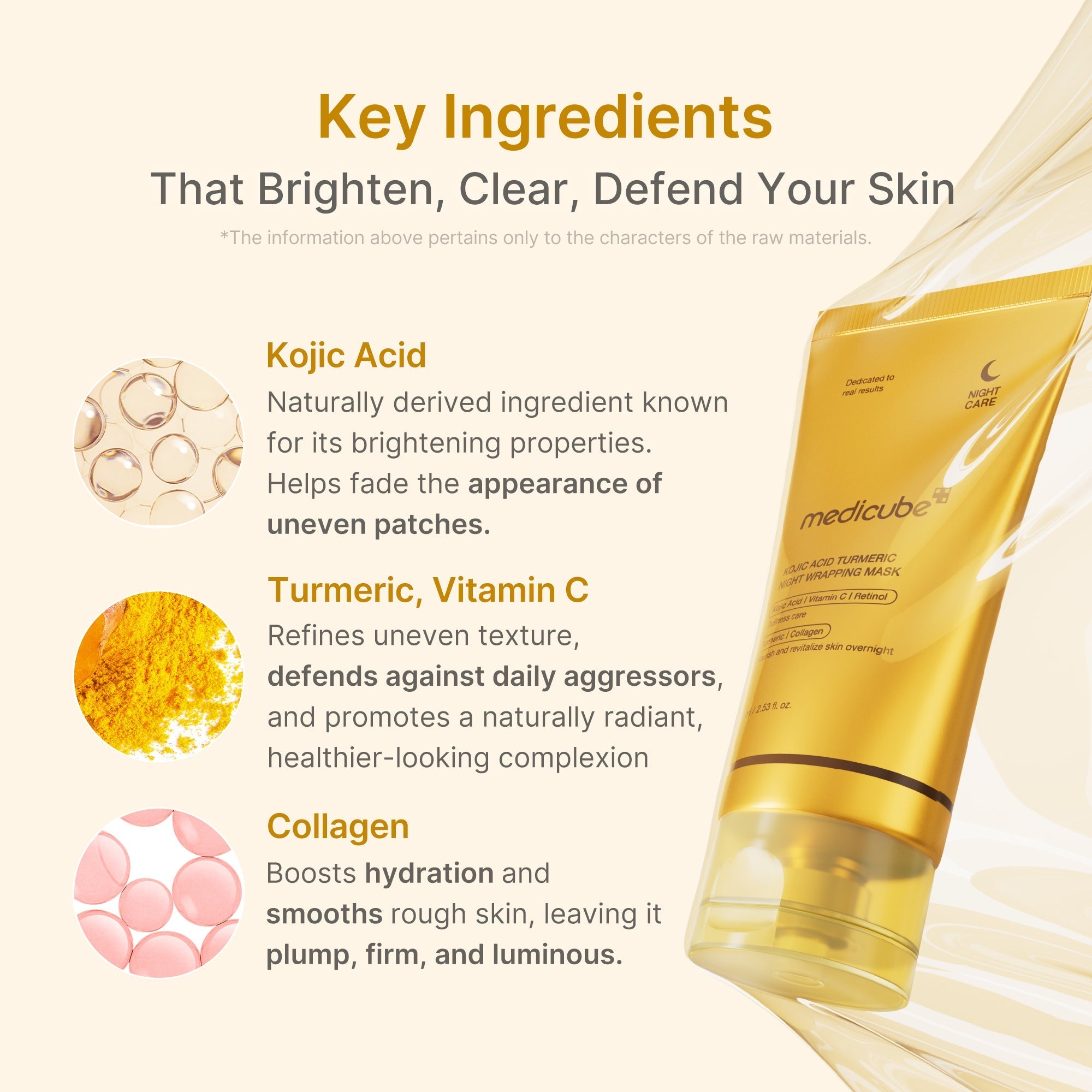 Kojic Acid Turmeric Overnight Wrapping Mask - Skin Care Made Fresh