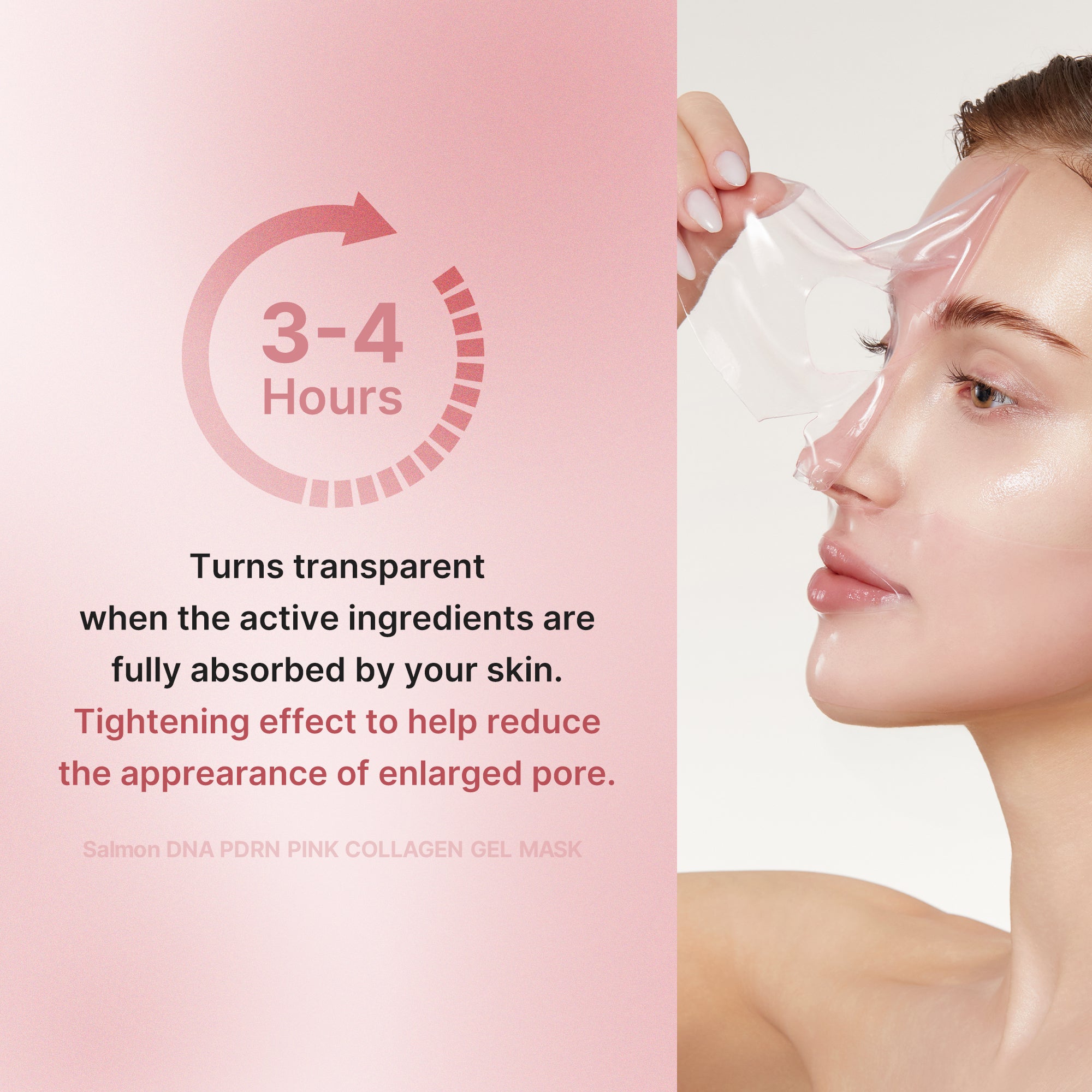 Salmon PDRN Pink Collagen Jelly Gel Mask - Soft Glow Look