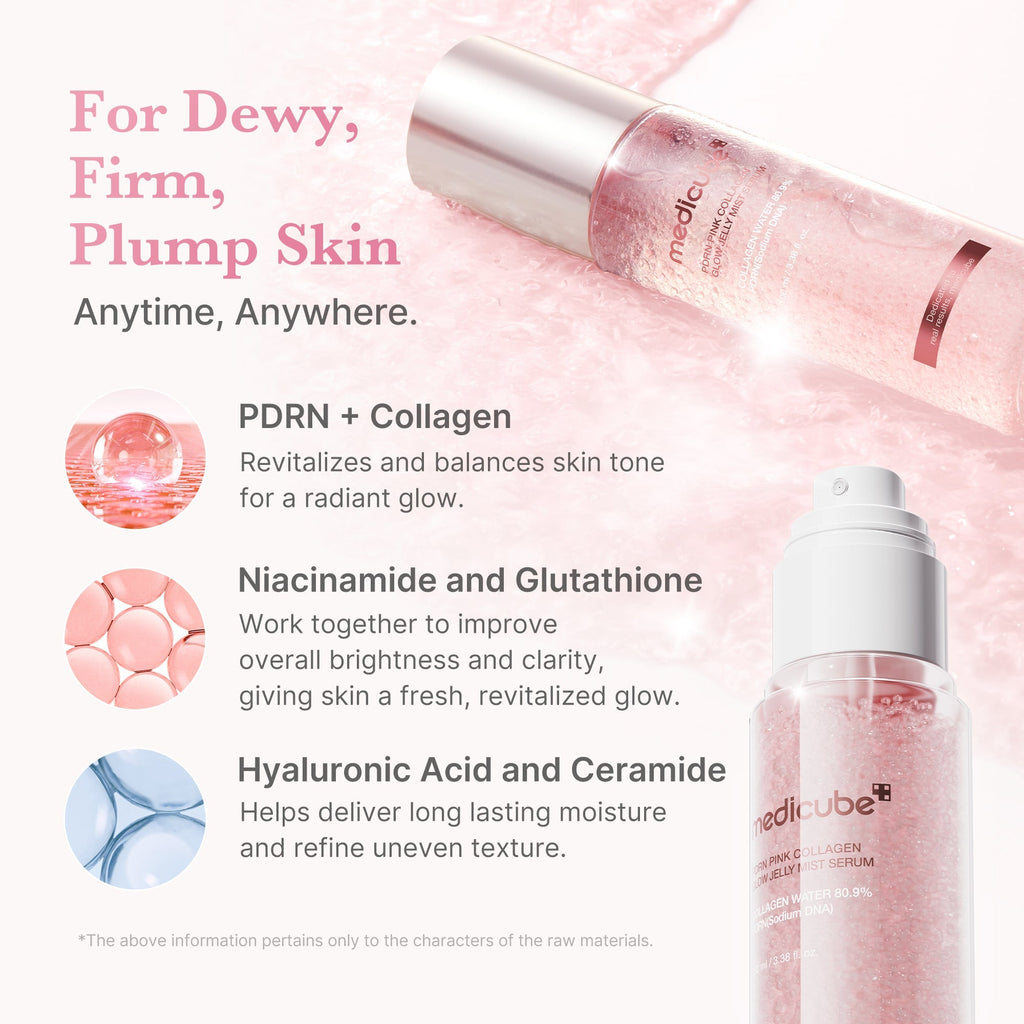 PDRN Pink Collagen Glow Jelly Mist Serum - Everyday K-Beauty