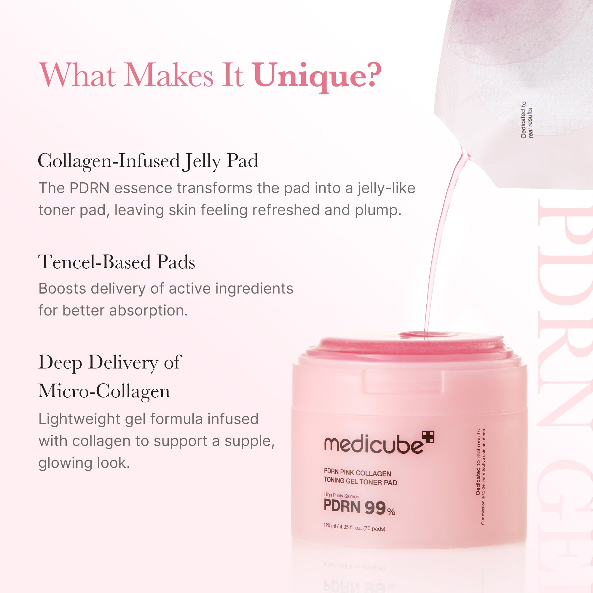 PDRN Pink Collagen Gel Toner Pad - medicube.us