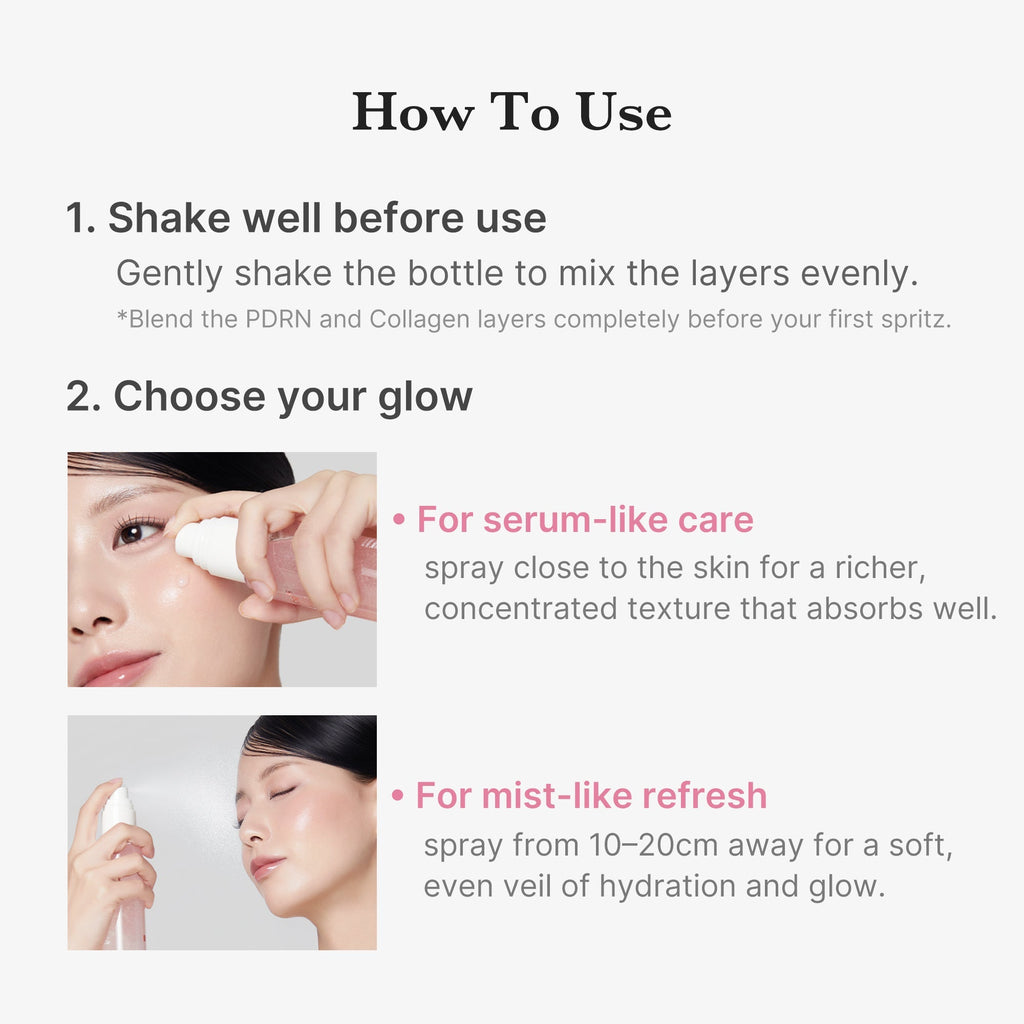 PDRN Pink Collagen Glow Jelly Mist Serum - Everyday K-Beauty